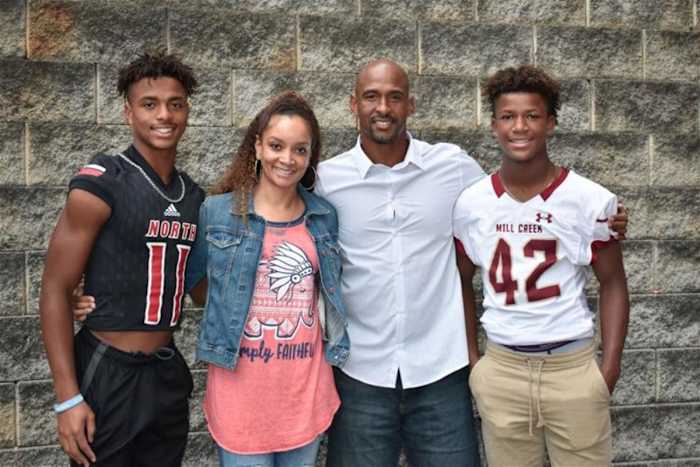 Josh Downs and family in 2019.